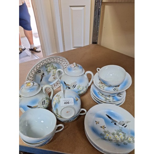 406 - Chinese Tea Set x16 Pieces