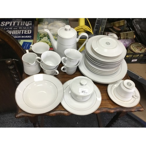 471 - Part Dinner/Tea Set x28 Pieces To Include Cups, Saucers, Tea Pot, Milk, Sugar, Bowls, Sides Etc