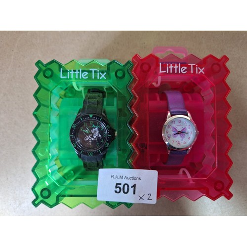 501 - Little Tix Watches x2 New In The Case