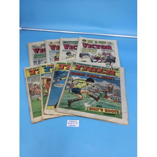 638A - 8x Victor and Tiger Comics