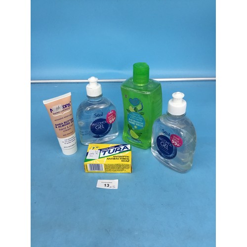 13 - Handwash, Two Hand Sanitisers, Soap and Hand Cream