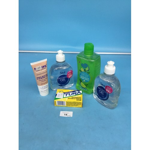 14 - Handwash, Two Hand Sanitisers, Soap and Hand Cream