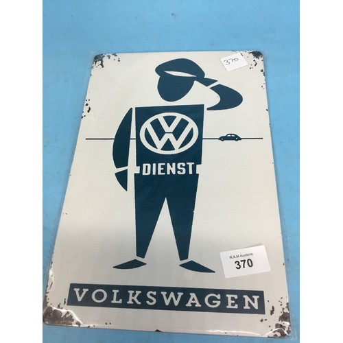 370 - Volkswagen Metal Sign