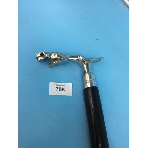 708 - Jaguar Head Walking Stick