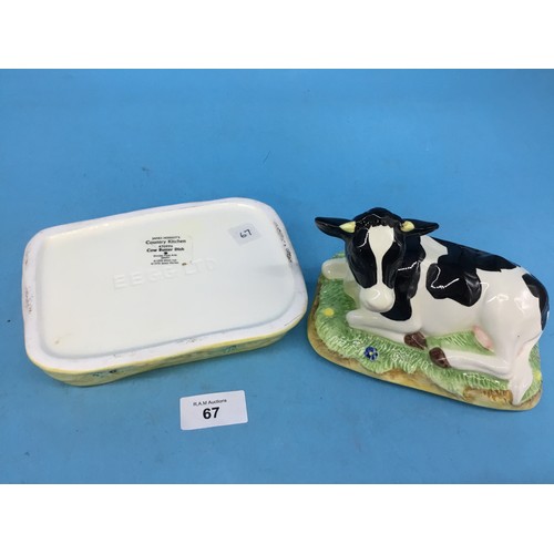 67 - James Harriet’s Country Kitchen Cow Butter Dish