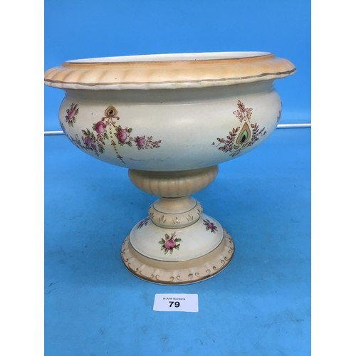 79 - Antique Crown Devon Footed Bowl in the “Etna” Pattern