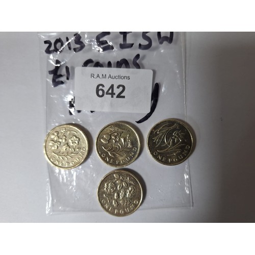 642 - 2013 England, Ireland, Scotland, Wales £1 Coins (rare lot together)