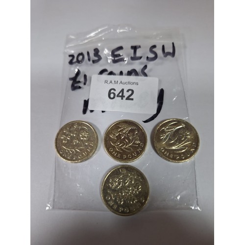 642 - 2013 England, Ireland, Scotland, Wales £1 Coins (rare lot together)