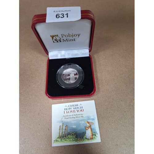 631 - Limited Edition Boxed and Cased Silver Sterling Proof 50p Coin