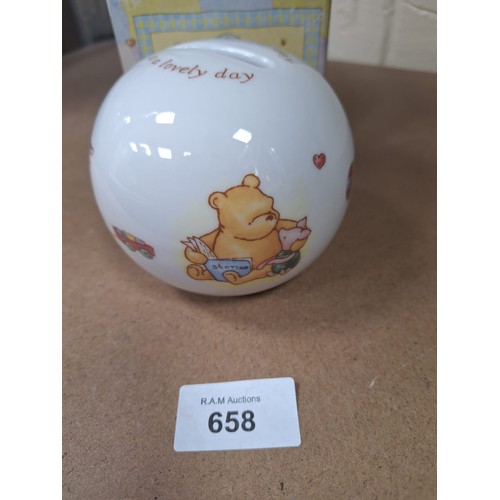 658 - Boxed Royal Doulton Winnie the Pooh Money Box