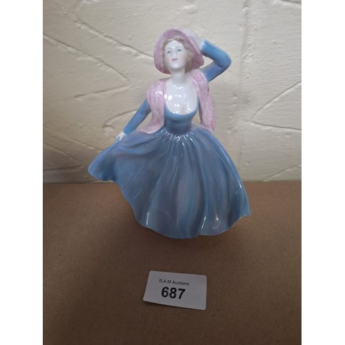 687 - Coalport Figure 6” Vicki