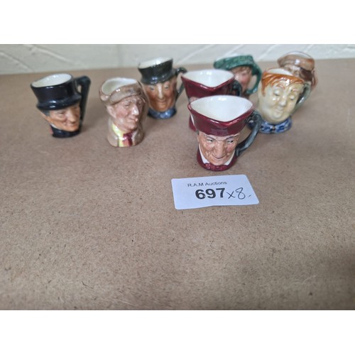 697 - Royal Doulton Miniature Jugs x8 Various