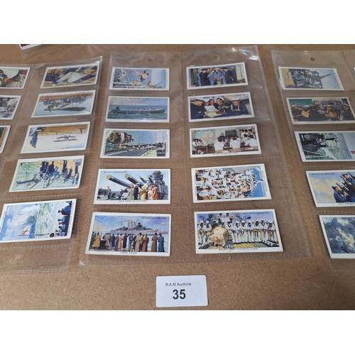 35 - Full Set of WD and HO Wills Cigarette Cards Life in the Royal Navy Vintage