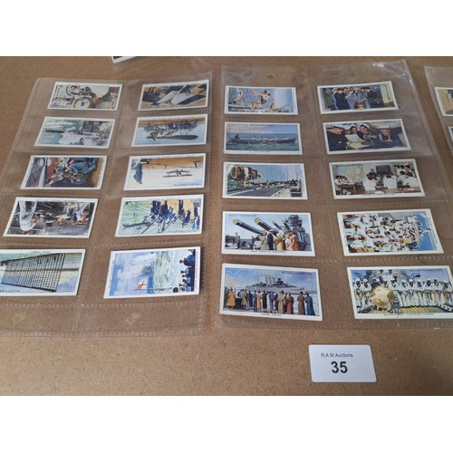 35 - Full Set of WD and HO Wills Cigarette Cards Life in the Royal Navy Vintage