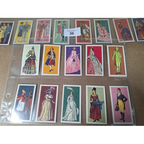 36 - Full Set of Brooke Bond Tea Cards British Costumes