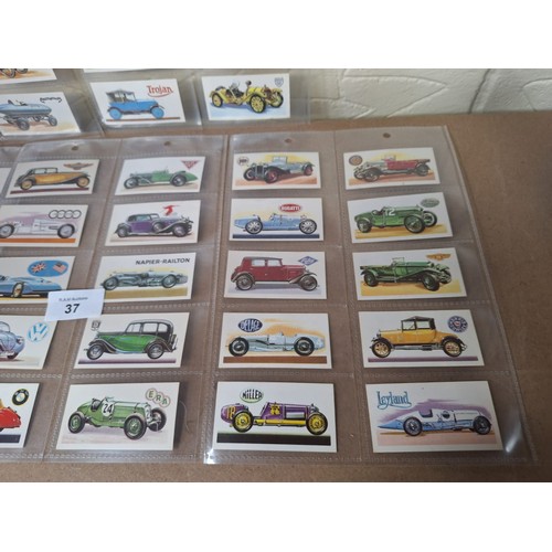 37 - Vintage Full Set of Brooke Bond Tea Cards History of the Motor Car