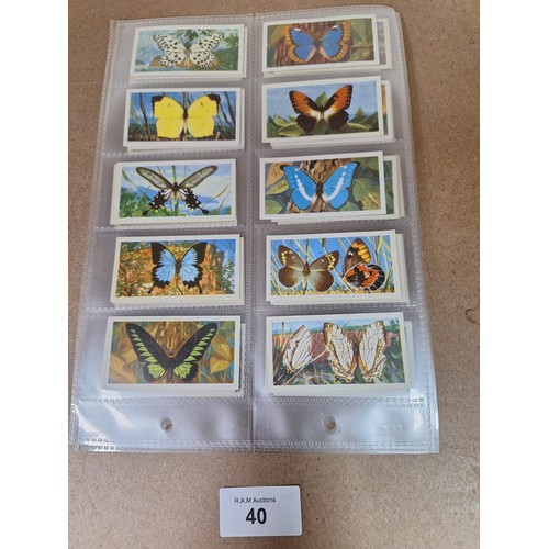 40 - Full Set of Brooke Bond Tea Cards Butterflies of the World