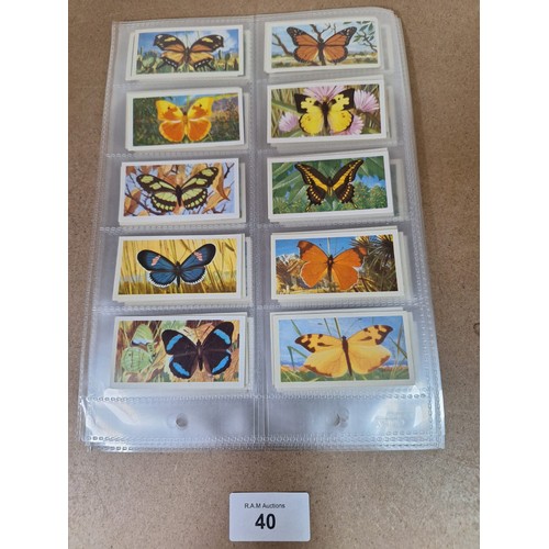 40 - Full Set of Brooke Bond Tea Cards Butterflies of the World