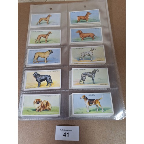 41 - Full Set of  Wills Cigarette Cards “Dogs”