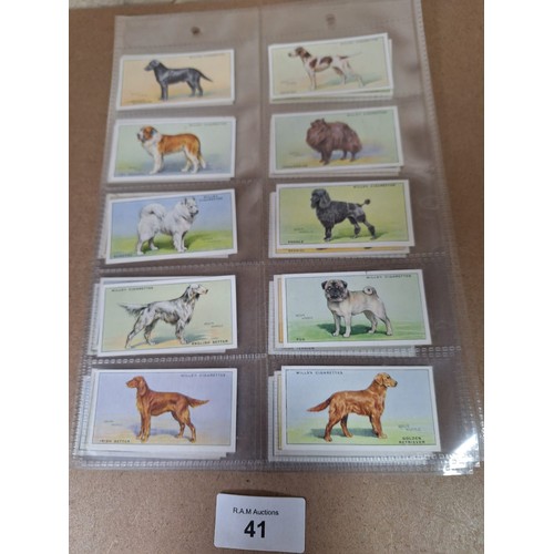 41 - Full Set of  Wills Cigarette Cards “Dogs”