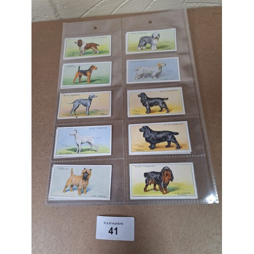 41 - Full Set of  Wills Cigarette Cards “Dogs”