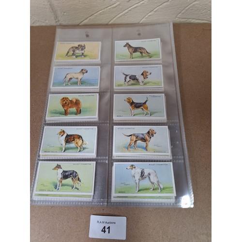 41 - Full Set of  Wills Cigarette Cards “Dogs”