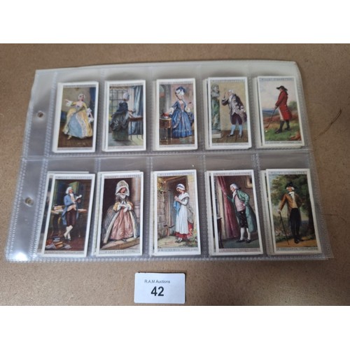 42 - Full Set of Wills Cigarette Cards Period Costumes