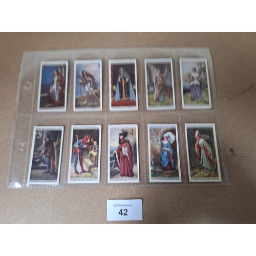 42 - Full Set of Wills Cigarette Cards Period Costumes