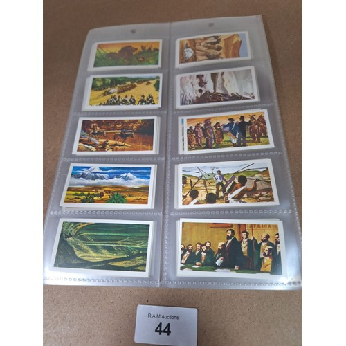 44 - Full Set of Brooke Bond Tea Cards Adventures and Explorers