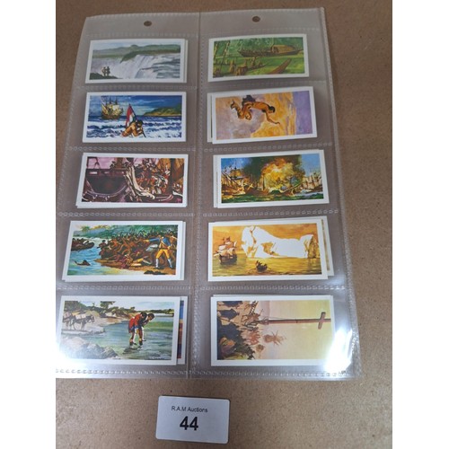 44 - Full Set of Brooke Bond Tea Cards Adventures and Explorers