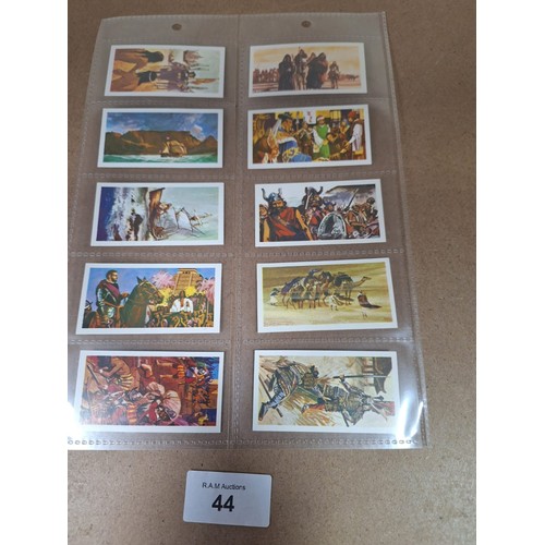 44 - Full Set of Brooke Bond Tea Cards Adventures and Explorers