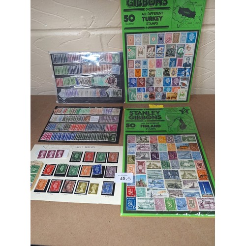 45 - Stamps Various x5 To Include Turkey, Finland and Great Britain