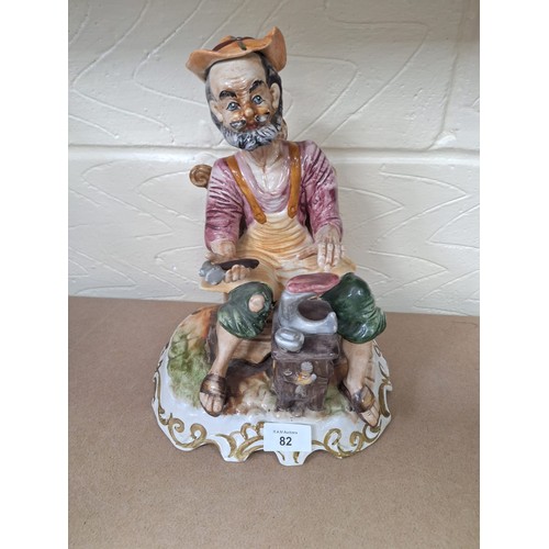 82 - Large 12”x9” Genuine Capodimonte Italian Figure