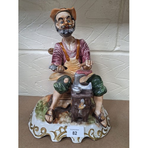 82 - Large 12”x9” Genuine Capodimonte Italian Figure