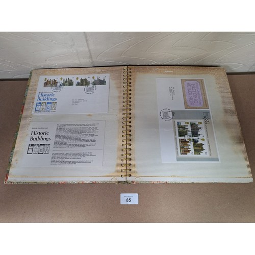 85 - Large Book of 1st Day Covers in a Chinese Silk Fronted Album