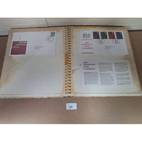 85 - Large Book of 1st Day Covers in a Chinese Silk Fronted Album