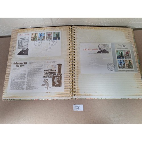 85 - Large Book of 1st Day Covers in a Chinese Silk Fronted Album