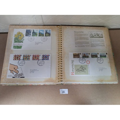 85 - Large Book of 1st Day Covers in a Chinese Silk Fronted Album