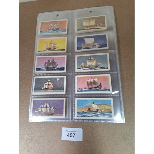 457 - Full Set of Brooke Bond Tea Cards The Saga of Ships