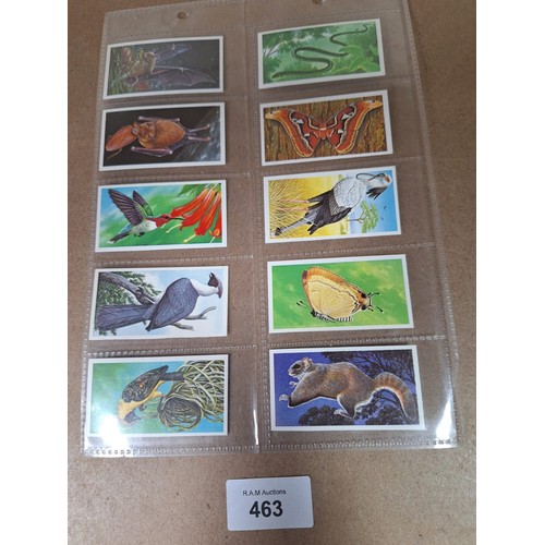 463 - Full Set of Brooke Bond Tea Cards Incredible Creatures