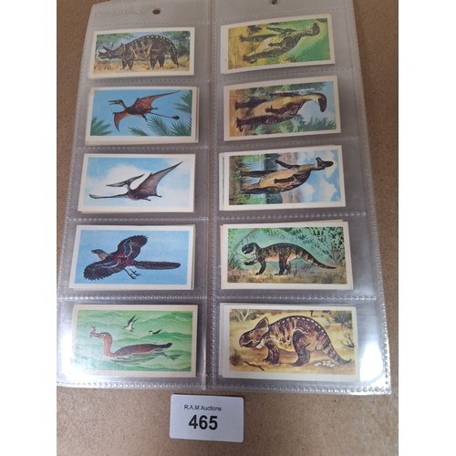 465 - Full Set of Brooke Bond Tea Cards Prehistoric Animals