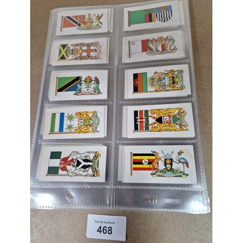 468 - Full Set of Brooke Bond Tea Cards Flags and Emblems of the World