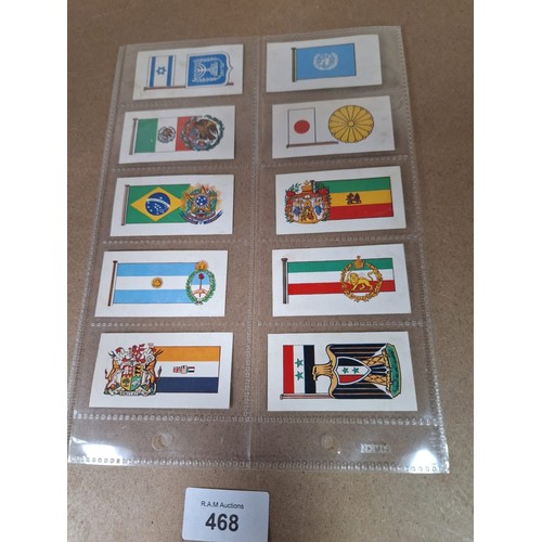 468 - Full Set of Brooke Bond Tea Cards Flags and Emblems of the World