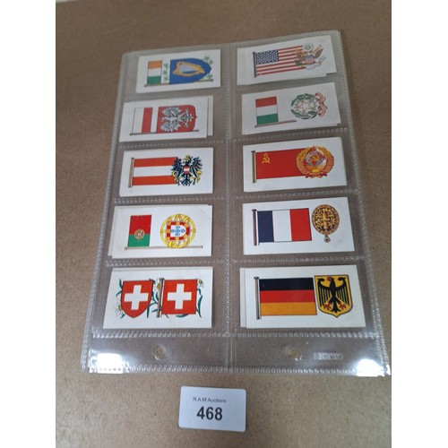 468 - Full Set of Brooke Bond Tea Cards Flags and Emblems of the World