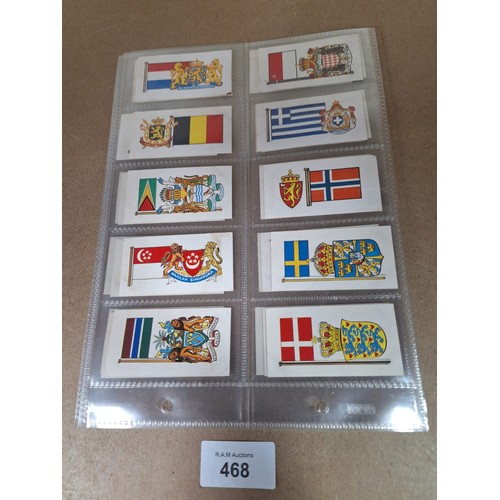 468 - Full Set of Brooke Bond Tea Cards Flags and Emblems of the World