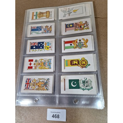 468 - Full Set of Brooke Bond Tea Cards Flags and Emblems of the World