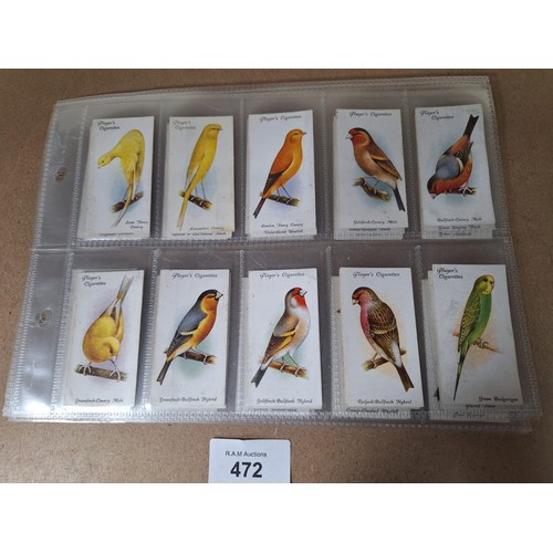 472 - Full Set of John Player Cards Aviary and Cage Birds