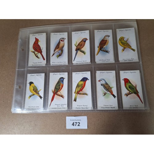 472 - Full Set of John Player Cards Aviary and Cage Birds