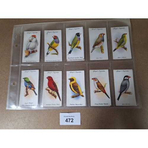 472 - Full Set of John Player Cards Aviary and Cage Birds