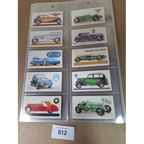 512 - Full Set of Brooke Bond Tea Cards History of Motor Cars